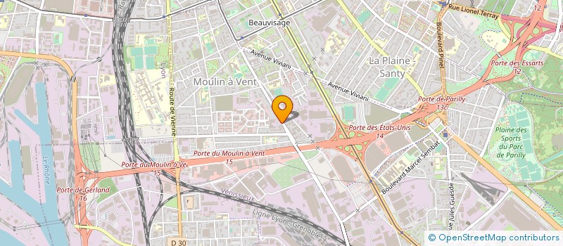 localisation de l'entreprise AMBULANCES DES PORTES DE L AIN  VENISSIEUX