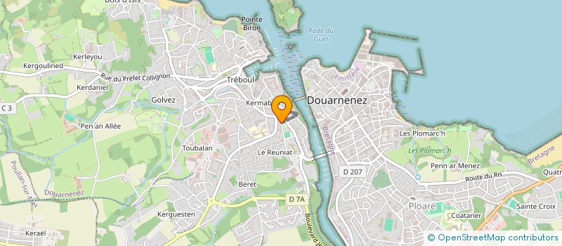 localisation de l'entreprise AMBULANCES DOUARNENISTES PEUZIAT à DOUARNENEZ