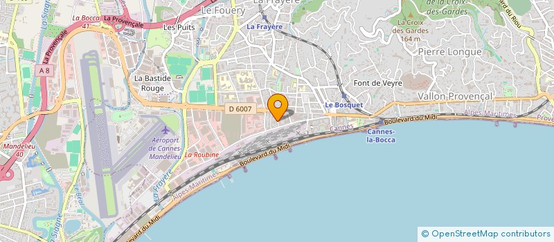 localisation de l'entreprise AMBULANCES DU CENTRE à CANNES