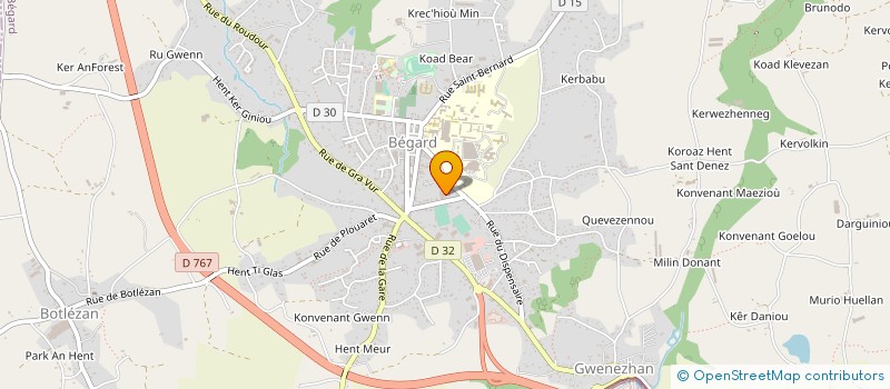 localisation de l'entreprise AMBULANCES DU DONANT à BEGARD