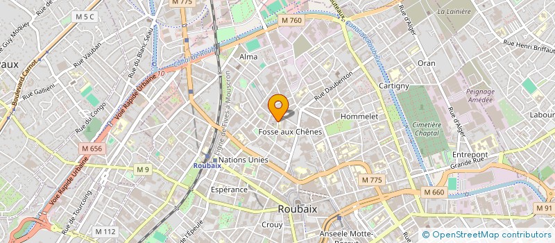 localisation de l'entreprise AMBULANCES DU NORD à ROUBAIX