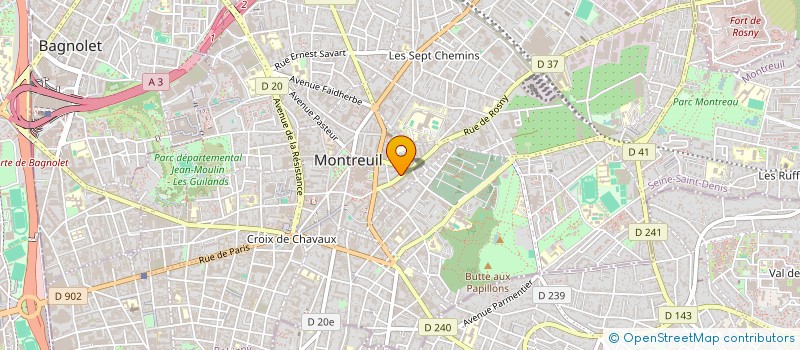 localisation de l'entreprise AMBULANCES DU SOURIRE à MONTREUIL