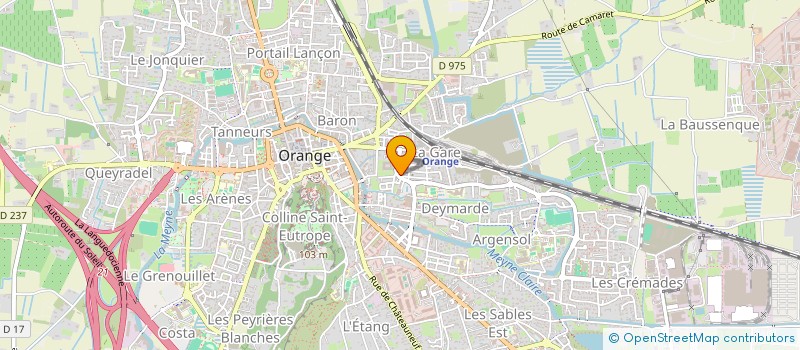 localisation de l'entreprise AMBULANCES DU SUD  ORANGE
