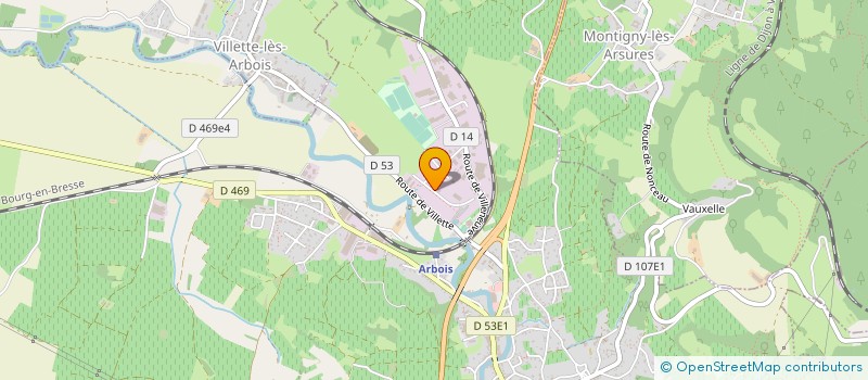 localisation de l'entreprise AMBULANCES DU TRIANGLE D'OR  ARBOIS