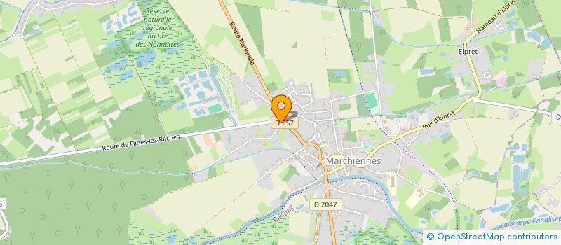 localisation de l'entreprise AMBULANCES DUBOIS AGEZ PLAISANT à MARCHIENNES