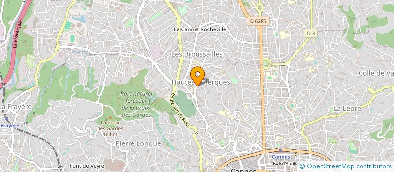 localisation de l'entreprise AMBULANCES ESTEREL PARIS COTE D'AZUR à CANNES