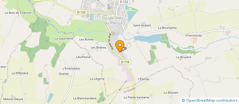 localisation de l'entreprise AMBULANCES ET POMPES FUNEBRES DU MAINE  FOUGEROLLES-DU-PLESSIS