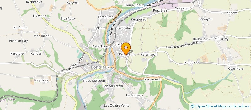 localisation de l'entreprise AMBULANCES ET POMPES FUNEBRES LE BOHEC à QUEMPER-GUEZENNEC