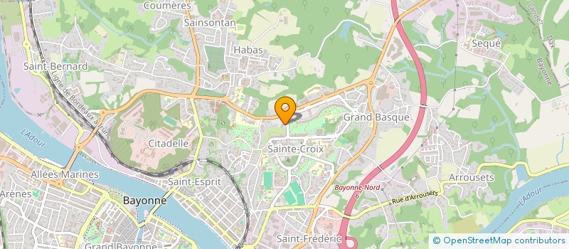 localisation de l'entreprise AMBULANCES ET TAXIS DU SUD-OUEST à BAYONNE