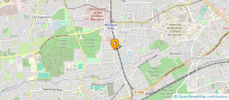 localisation de l'entreprise AMBULANCES FRATERNITE à MERIGNAC