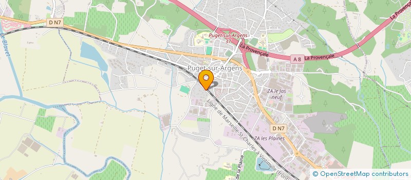 localisation de l'entreprise AMBULANCES FREJUSSIENNES à PUGET-SUR-ARGENS