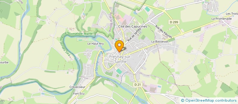 localisation de l'entreprise AMBULANCES FRESNOISES à FRESNAY-SUR-SARTHE