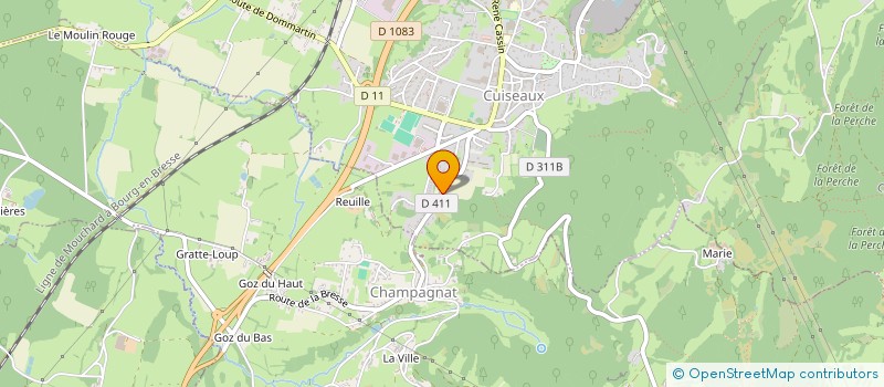 localisation de l'entreprise AMBULANCES G.PONCET à CUISEAUX