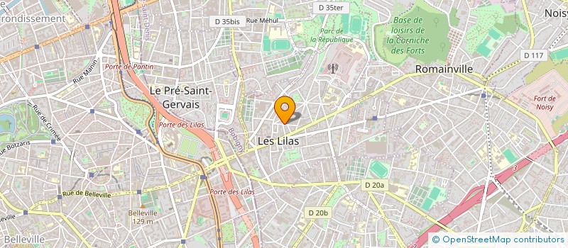 localisation de l'entreprise AMBULANCES GALLIENI à LES LILAS