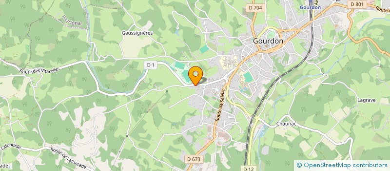 localisation de l'entreprise AMBULANCES GAMBETTA GOURDON  GOURDON