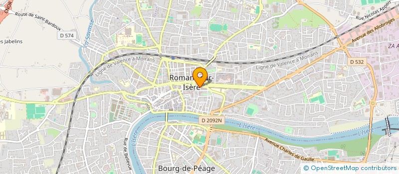 localisation de l'entreprise AMBULANCES GINET à ROMANS-SUR-ISERE