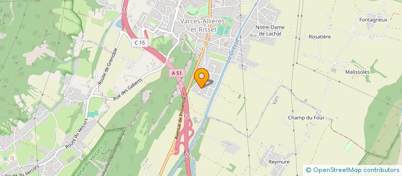 localisation de l'entreprise AMBULANCES GRENOBLE SUD  VARCES-ALLIERES-ET-RISSET