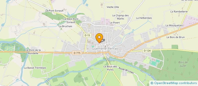 localisation de l'entreprise AMBULANCES GUIHO à GUEMENE-PENFAO
