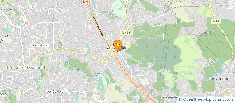 localisation de l'entreprise AMBULANCES HIDALGO à MARSEILLE 12