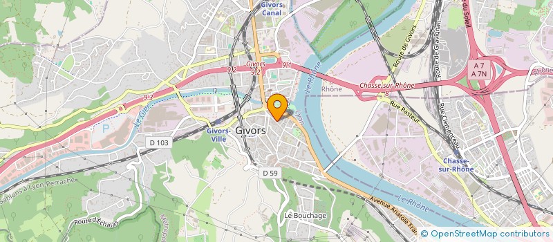 localisation de l'entreprise AMBULANCES HIND'SO  GIVORS