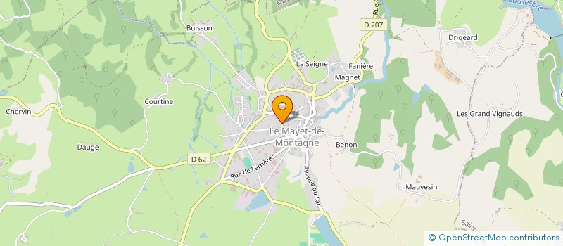 localisation de l'entreprise AMBULANCES HUGON à LE MAYET-DE-MONTAGNE