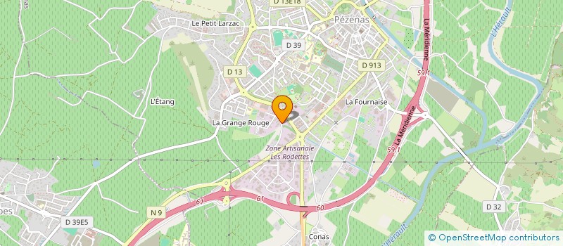 localisation de l'entreprise AMBULANCES J.P  PEZENAS