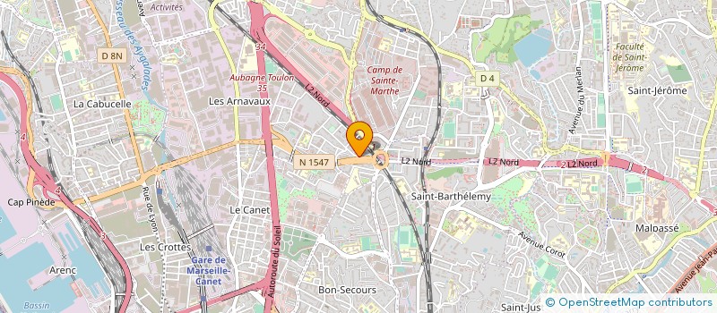 localisation de l'entreprise AMBULANCES LA ROUVIERE à MARSEILLE