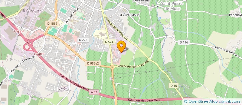 localisation de l'entreprise AMBULANCES LANGONNAISES BERNARD DUFAU à LANGON