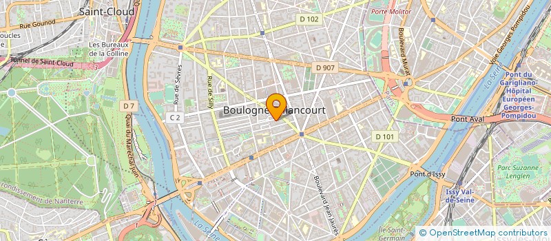 localisation de l'entreprise AMBULANCES LARCHER 92 à BOULOGNE-BILLANCOURT