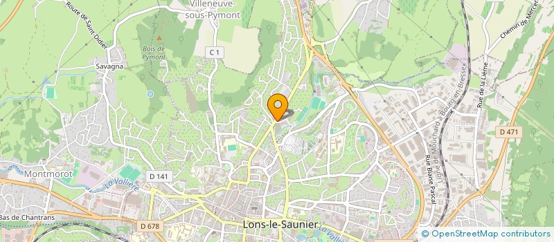 localisation de l'entreprise AMBULANCES LEDONIENNES TAXI GRILLET  LONS-LE-SAUNIER