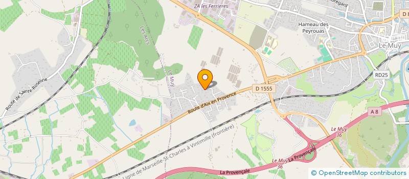 localisation de l'entreprise AMBULANCES LES CIGALES à LE MUY