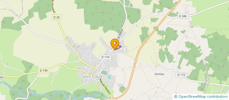 localisation de l'entreprise AMBULANCES LONGEVILLE à SAINT-CLAUD