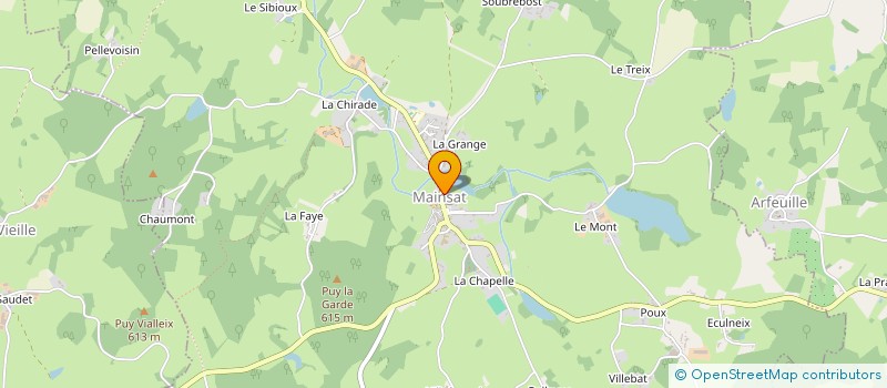 localisation de l'entreprise AMBULANCES MAINSAT à GUERET