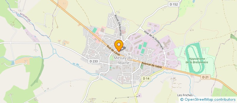 localisation de l'entreprise AMBULANCES MELINOISES FOUCAULT  MESLAY-DU-MAINE