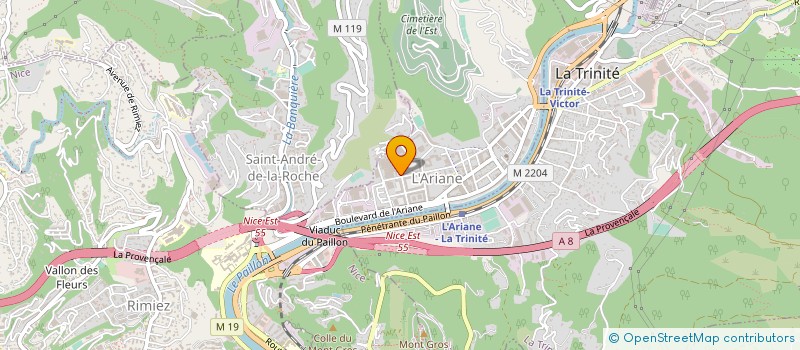 localisation de l'entreprise AMBULANCES MER ET MONTAGNE A2M à NICE