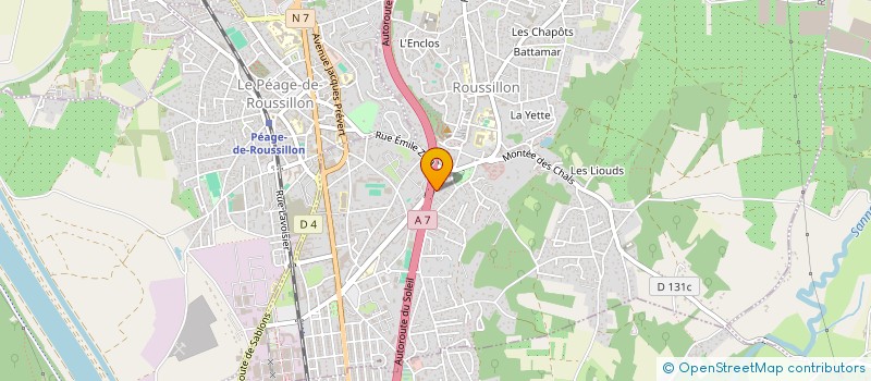 localisation de l'entreprise AMBULANCES MODERNES RAMEAU COASSE  ROUSSILLON