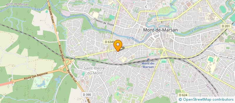 localisation de l'entreprise AMBULANCES MONTOISES DUROU à MONT-DE-MARSAN