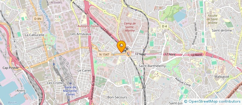 localisation de l'entreprise AMBULANCES NATHANOA à MARSEILLE