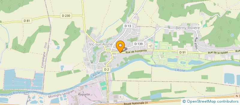 localisation de l'entreprise AMBULANCES NOUVELLES FAVIER à VIC-SUR-AISNE