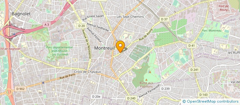 localisation de l'entreprise AMBULANCES OLYMPE à MONTREUIL