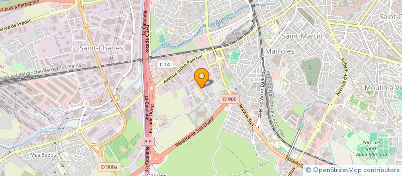 localisation de l'entreprise AMBULANCES PIERRE  PERPIGNAN