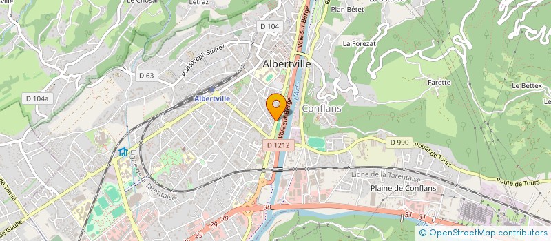 localisation de l'entreprise AMBULANCES PIERROZ  ALBERTVILLE