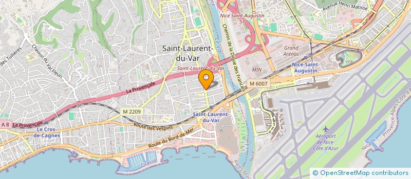 localisation de l'entreprise AMBULANCES PROVENCALES 2 à SAINT-LAURENT-DU-VAR