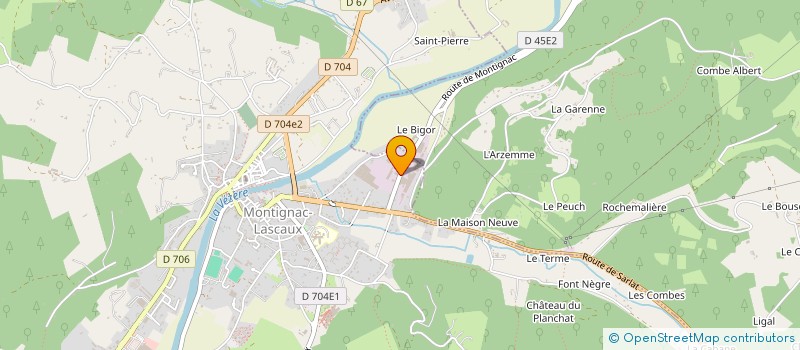 localisation de l'entreprise AMBULANCES REUNIES MONTIGNAC LASCAUX à MONTIGNAC-LASCAUX