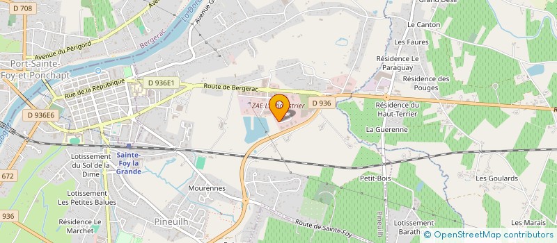 localisation de l'entreprise AMBULANCES REUNIES STE FOY LA GRANDE  PINEUILH