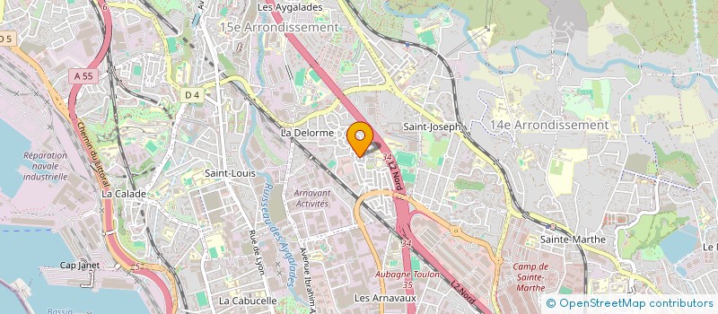 localisation de l'entreprise AMBULANCES SAINT ANTOINE à MARSEILLE 15EME
