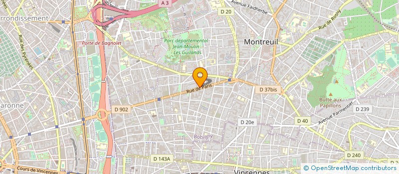 localisation de l'entreprise AMBULANCES SAINT MARTIN à MONTREUIL