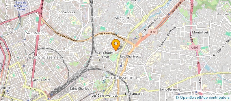 localisation de l'entreprise AMBULANCES SANITAIRES 13  MARSEILLE