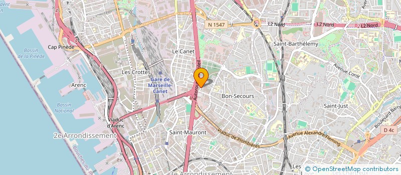 localisation de l'entreprise AMBULANCES SARA à MARSEILLE 14EME