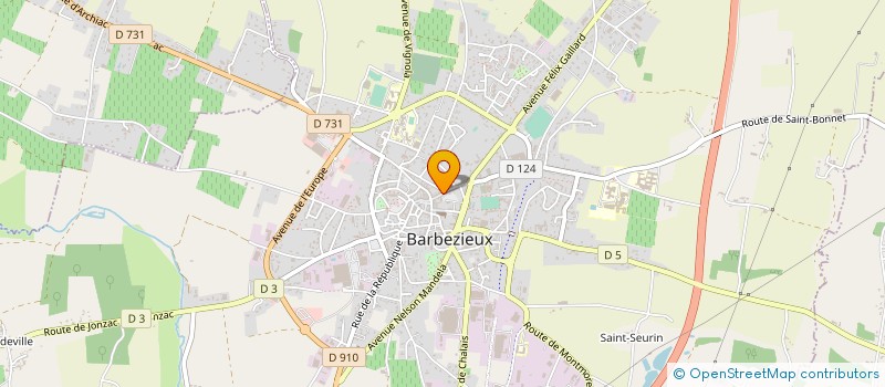 localisation de l'entreprise AMBULANCES SECOURS RAPIDES ET POMPES FUNEBRES CENTRALES à BARBEZIEUX-SAINT-HILAIRE